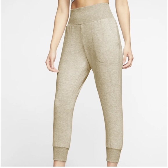 Nike Pants - nwt Nike Yoga Pants Jogger Sweatpants Mid Rise in Cream Size Large